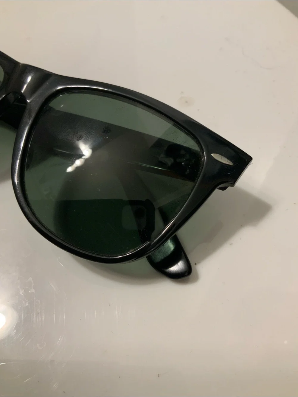 Vintage B&L Ray Ban Wayfarer II Sunglasses L1724 WOAS Black Frame G-15 Case USA
